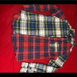 Plaid American eagle button up